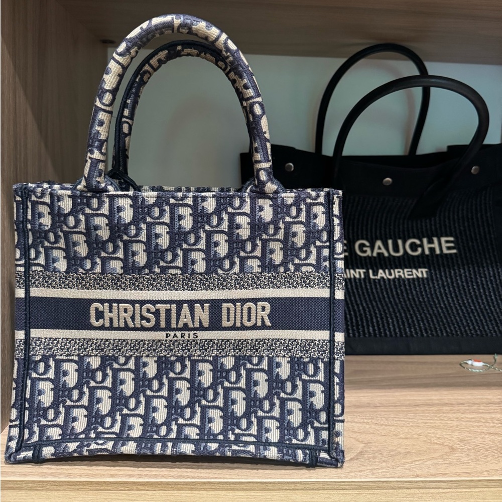 Sold Dior Small Navy Book Tote Bag